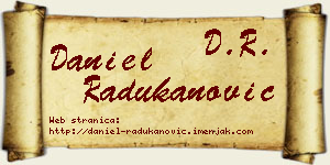 Daniel Radukanović vizit kartica